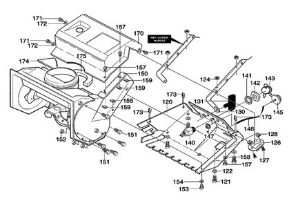 Top Cover Assembly Diagram and Parts List for 620301X4D 2001 Briggs and Stratton Snow Blower